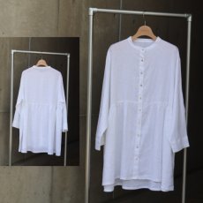 画像3: 【08Mab】21番手リネンウエストギャザーチュニック (3)