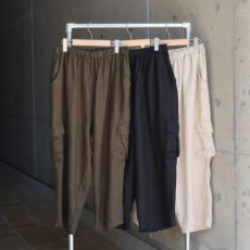 画像1: 【ista_ire】平織リネン istaカーゴパンツ (1)