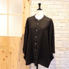 画像4: 【08Mab】14番手リネンドルマンスリーブ前あきブラウス (4)