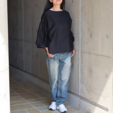 画像1: 【Sorte cuff】コットンシルクボリューム袖ブラウス (1)
