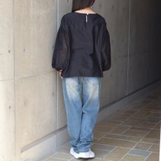 画像2: 【Sorte cuff】コットンシルクボリューム袖ブラウス (2)