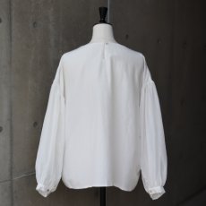 画像6: 【Sorte cuff】コットンシルクボリューム袖ブラウス (6)