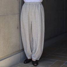 画像4: 【08Mab】9番手リネン裾タックパンツ (4)