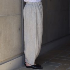 画像5: 【08Mab】9番手リネン裾タックパンツ (5)