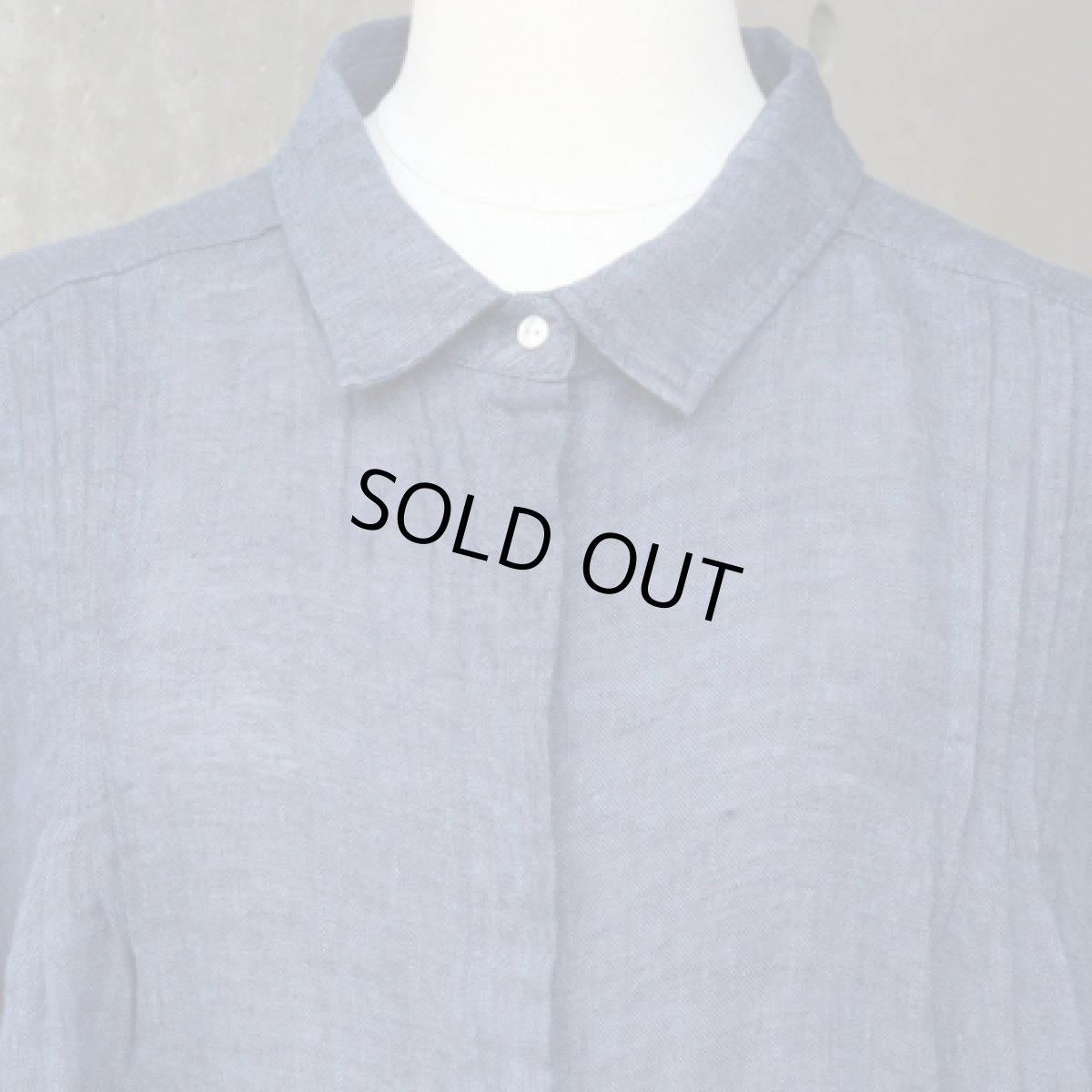 画像3: 【08Mab】リネンシャンブレータックシャツ風チュニック (3)