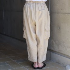 画像3: 【ista-ire】平織リネン istaカーゴパンツ (3)