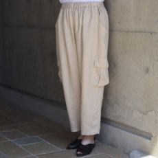 画像1: 【ista-ire】平織リネン istaカーゴパンツ (1)