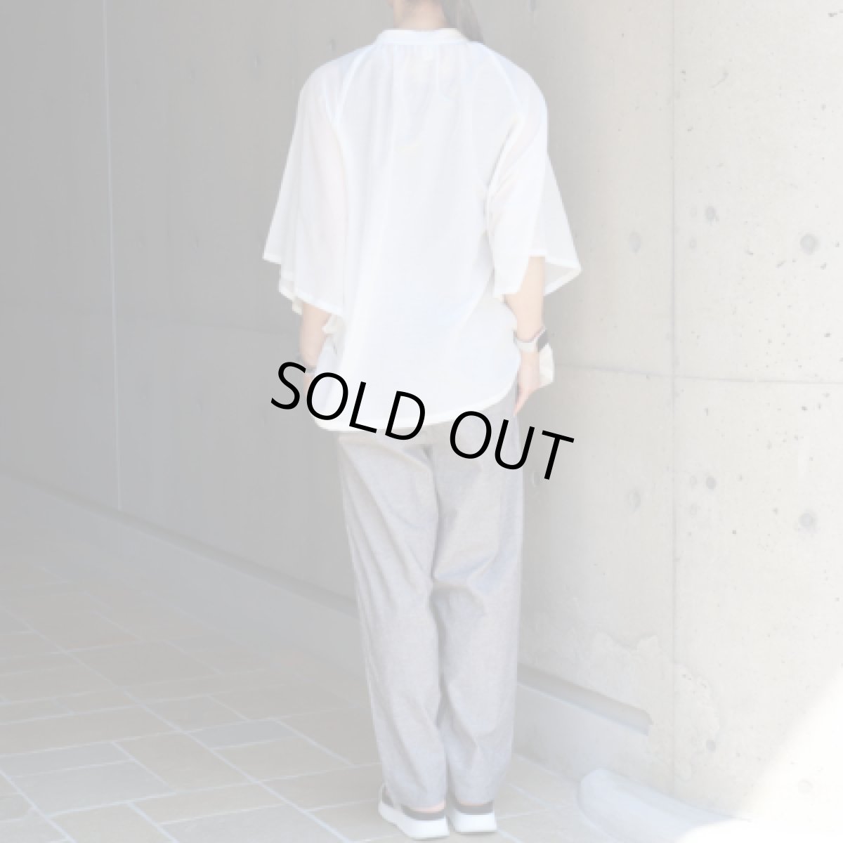 画像10: 【08Mab】コットンシルクラグランスリーブブラウス (10)