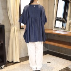 画像3: 【Sorte cuff】コットンデニムワイドブラウス (3)