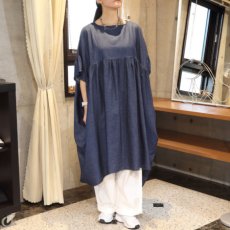 画像1: 【Sorte cuff】コットンデニムワイドワンピース (1)