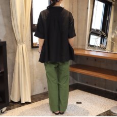 画像3: 【08Mab】14番手リネン　タックバンドブラウス (3)