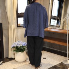 画像6: 【08Mab】リネンシャンブレーラグランスリーブブラウス (6)
