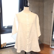 画像4: 【08Mab】切り替えスタンド衿ブラウス (4)