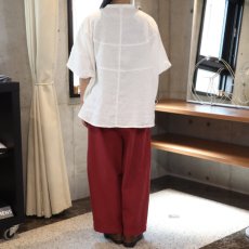 画像3: 【08Mab】切り替えスタンド衿ブラウス (3)