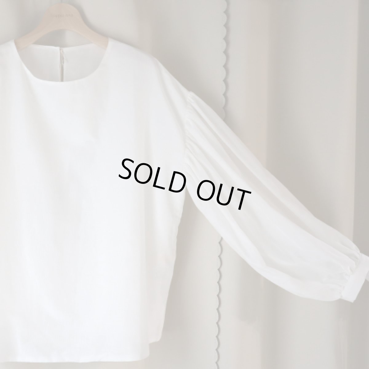 画像5: 20%OFF SALE【08Mab】コットンシルクボリューム袖ブラウス (5)