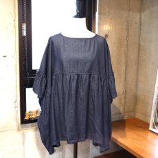 画像4: 【Sorte cuff】コットンデニムワイドブラウス (4)