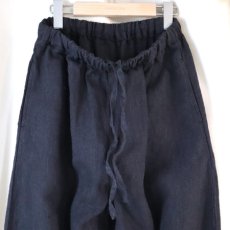 画像4: 【08Mab】9番手リネン裾タックパンツ (4)