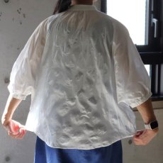 画像5: 【NARU FACTORY】 ローン塩縮ランダムドット ターキーシャツスタンドカラー (5)