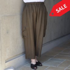 画像1: 20%OFF SALE【ista-ire】平織リネン istaカーゴパンツ (1)