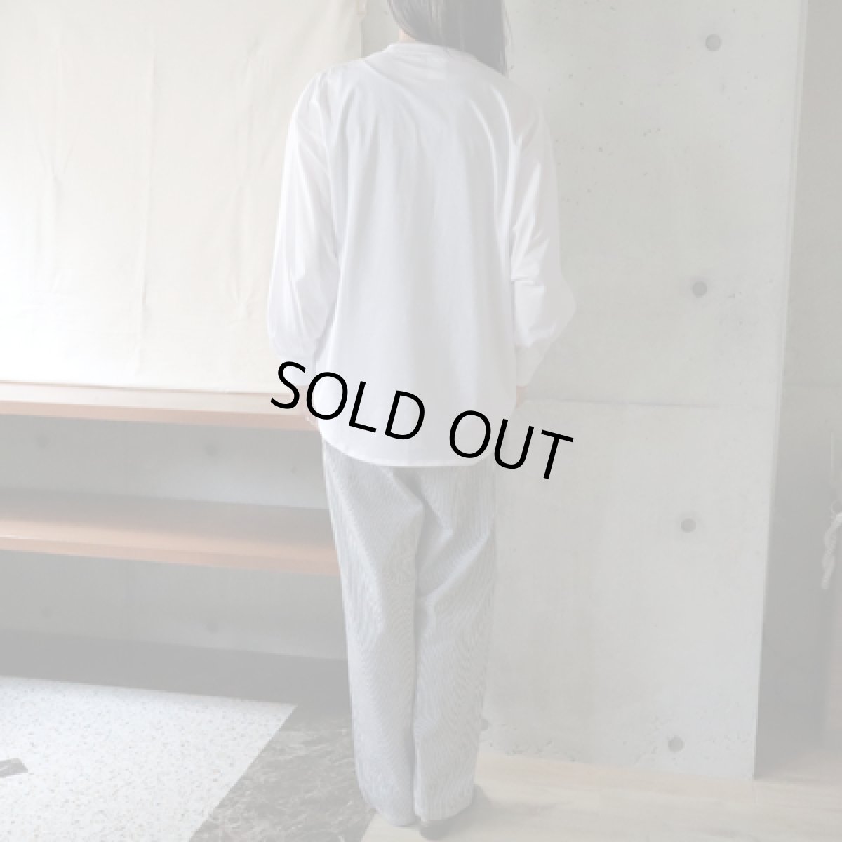 画像12: 20％OFF SALE【ista-ire】ハイゲージ×チェックシアサッカー異素材フリルPO (12)