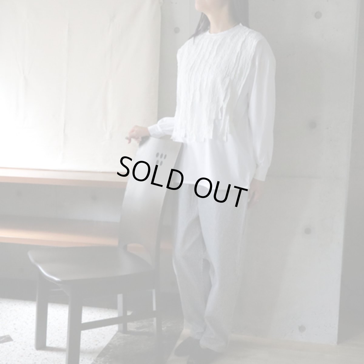 画像13: 20％OFF SALE【ista-ire】ハイゲージ×チェックシアサッカー異素材フリルPO (13)