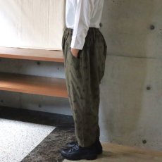 画像2: 【ista-ire】麻調ポプリン　オリーブ柄刺繍istaパンツ (2)