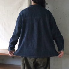 画像4: 【ista-ire】綿麻甘撚りデニム　フリンジシャツ (4)