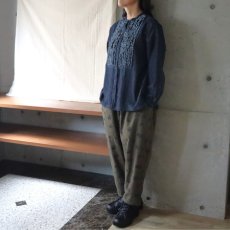 画像1: 【ista-ire】綿麻甘撚りデニム　フリンジシャツ (1)