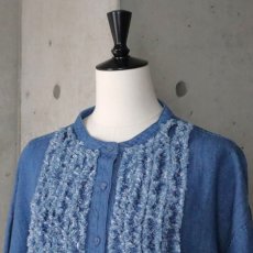 画像12: 【ista-ire】綿麻甘撚りデニム　フリンジシャツ (12)