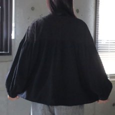 画像3: 【ista-ire】異素材切替ギャザーブラウス (3)
