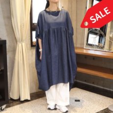 画像1: 20%OFF SALE【Sorte cuff】コットンデニムワイドワンピース (1)
