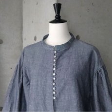 画像5: 【08Mab】コットンリネンオックス多ボタンチュニック (5)
