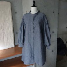 画像4: 【08Mab】コットンリネンオックス多ボタンチュニック (4)