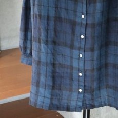 画像6: 【08Mab】14番手リネンＶネックギャザーブラウス (6)