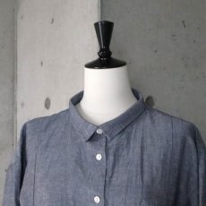 画像8: 【08Mab】コットンリネンオックスシャツ襟付きブラウス (8)