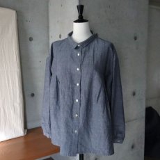 画像7: 【08Mab】コットンリネンオックスシャツ襟付きブラウス (7)