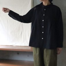 画像3: 【08Mab】コットンリネンオックスシャツ襟付きブラウス (3)