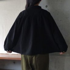 画像2: 【08Mab】コットンリネンオックスシャツ襟付きブラウス (2)