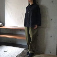 画像11: 【08Mab】コットンリネンオックスシャツ襟付きブラウス (11)