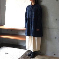 画像5: 【08Mab】シャツ襟ギャザー切り替えチュニック (5)