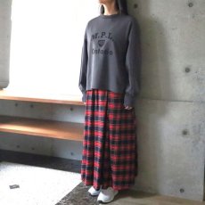 画像8: 【NARU FACTORY】ロイヤルタータン タックロングスカート (8)