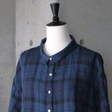 画像9: 【08Mab】シャツ襟ギャザー切り替えチュニック (9)