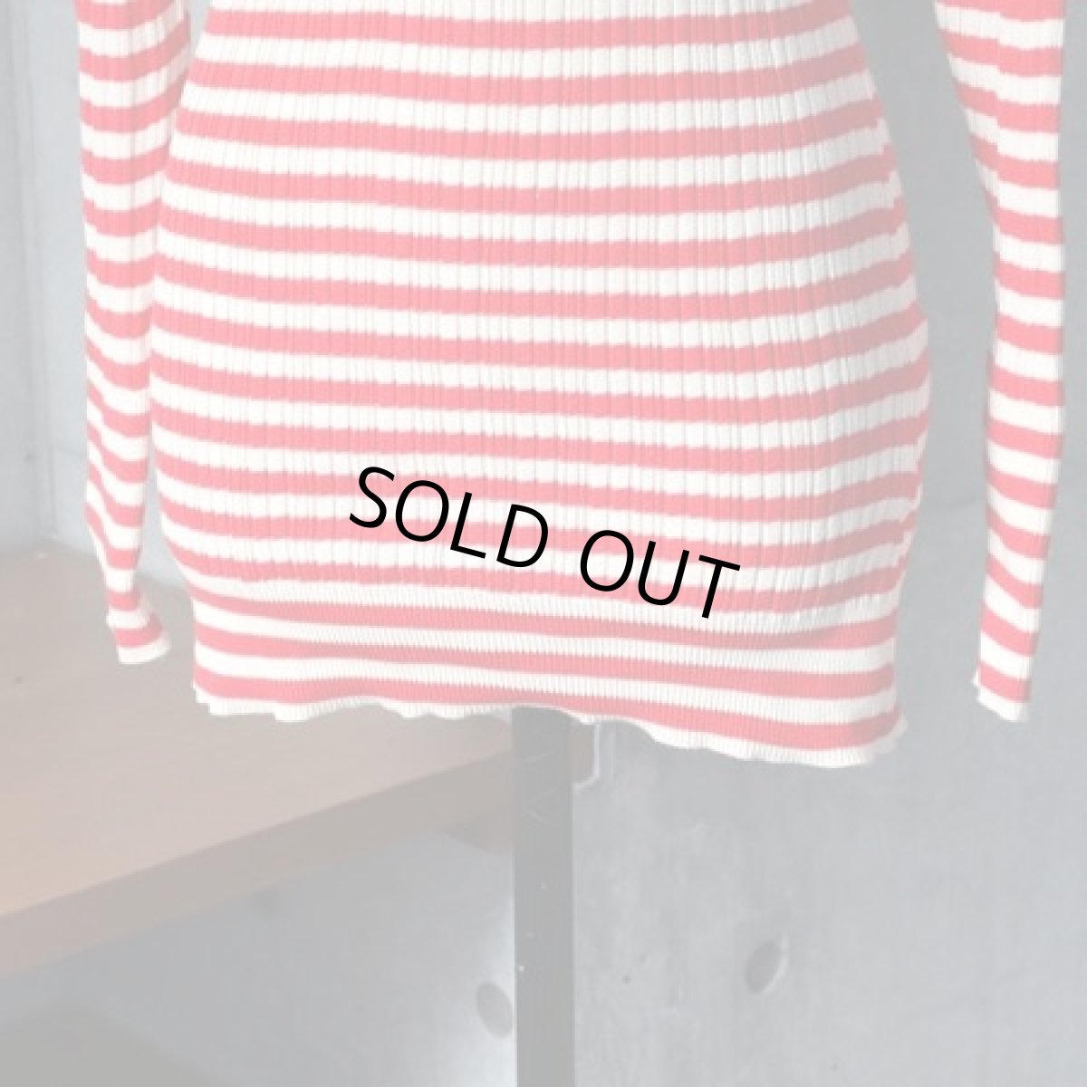 画像13: 20％OFF SALE【NARU FACTORY】綿コーマ ランダムリブBDタートルネック (13)