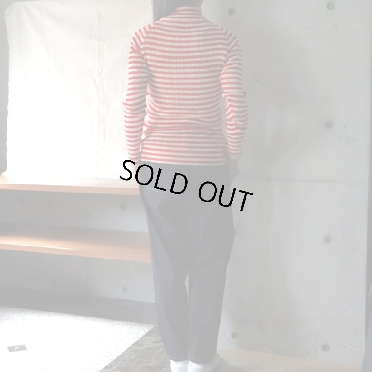 画像9: 20％OFF SALE【NARU FACTORY】綿コーマ ランダムリブBDタートルネック (9)