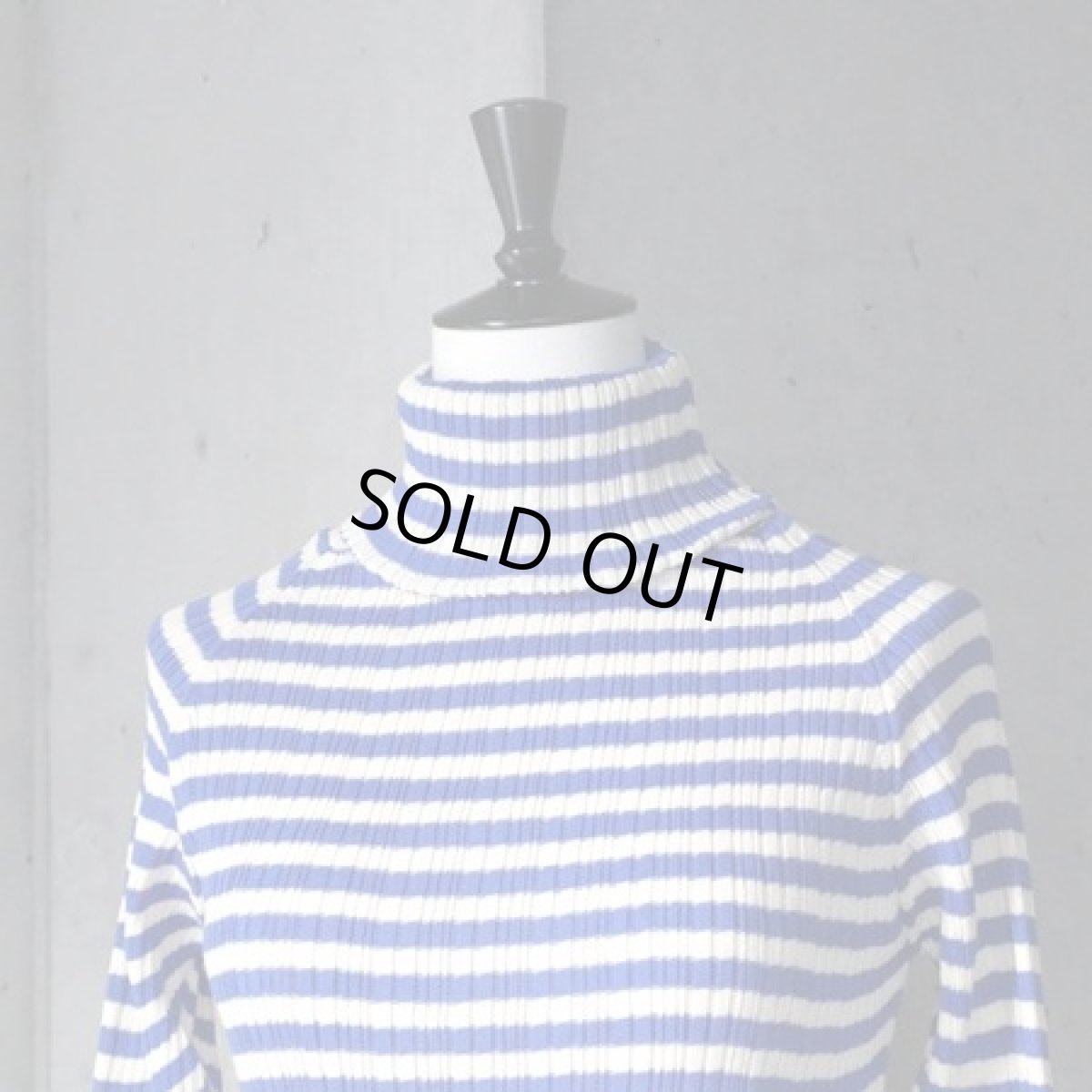 画像17: 20％OFF SALE【NARU FACTORY】綿コーマ ランダムリブBDタートルネック (17)