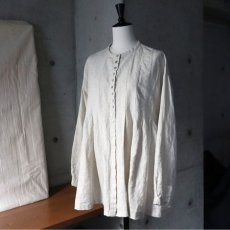 画像4: 【08Mab】ワイドピンタック前あきブラウス (4)