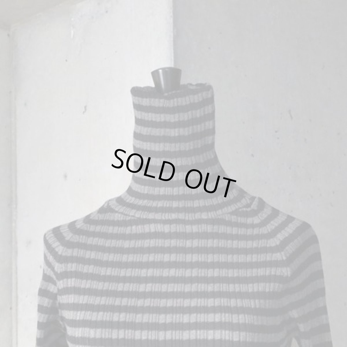 画像3: 20％OFF SALE【NARU FACTORY】綿コーマ ランダムリブBDタートルネック (3)