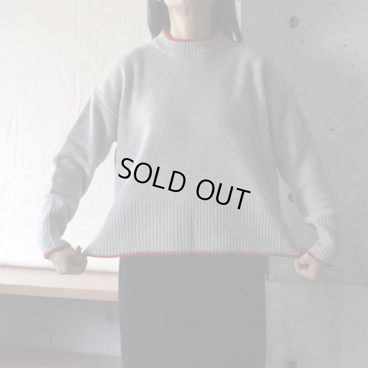 画像1: 【NARU FACTORY】タスマニアラム 配色ニット (1)