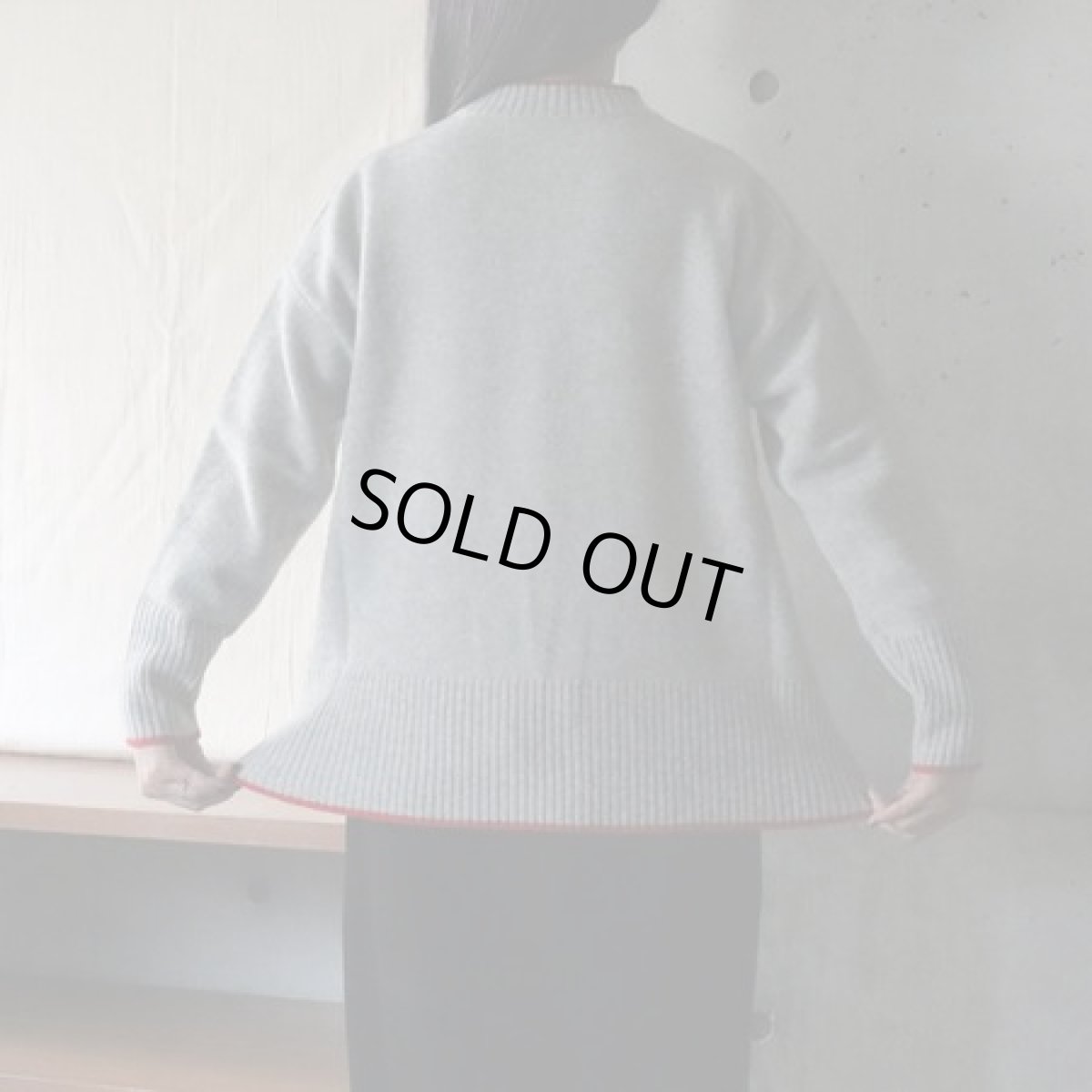 画像3: 【NARU FACTORY】タスマニアラム 配色ニット (3)