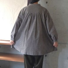 画像3: 【Sorte cuff】リネンコットンストライプチュニック (3)